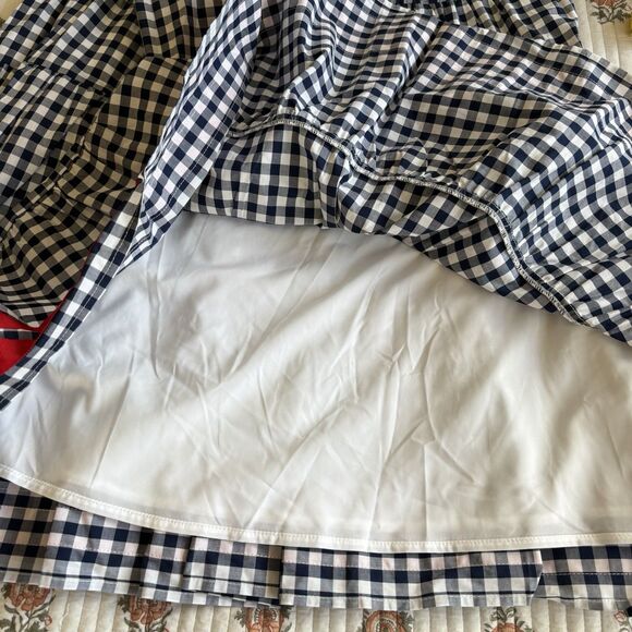 STS Sail To Sable Womens Cotton Long Sleeve Gingham Shift Dress Blue Size Medium - Picture 9 of 14